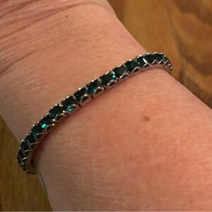 Touchstone Crystal Emerald Green tennis bracelet